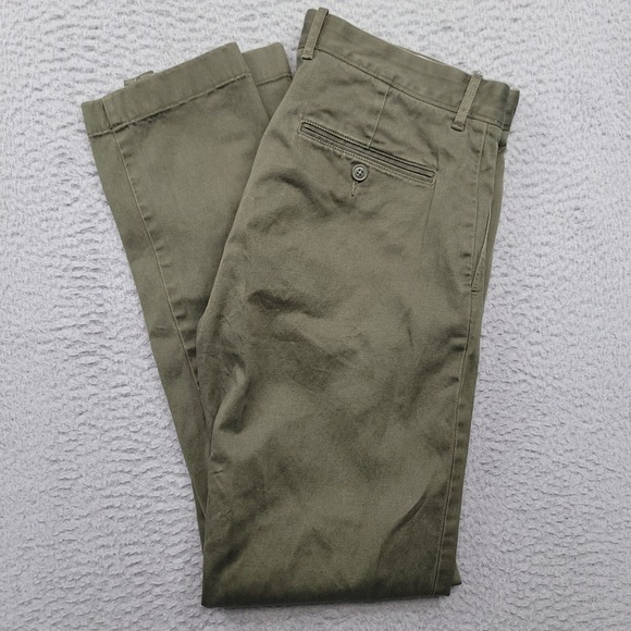 J Crew Broken In 484 Mens 32x32 (33x31.5) Olive Green Chinos Pants - Picture 1 of 6